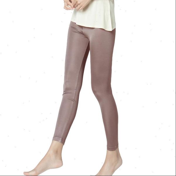 

womens legging basic women 100% real silk long leggings bottoming pants plus size si0014 drop, Black