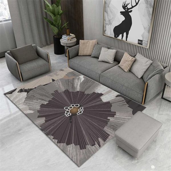 Alfombras de estilo americano con plantas abstractas, alfombra de flores para dormitorio, alfombrilla moderna para silla, alfombrilla protectora para el suelo de la sala de estar, alfombrilla para mesa de café