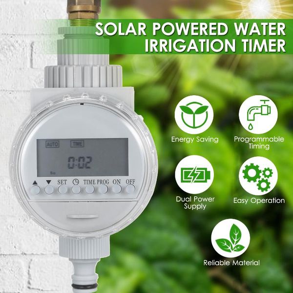 

watering equipments kkmoon solar powered water irrigation timer electronic programmable automatic controller lcd display for garden lawn