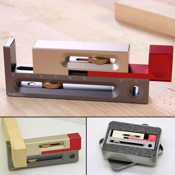 

professional hand tool sets woodworking gap gauge regulator aluminum alloy measuring block line ruler sawtooth marking