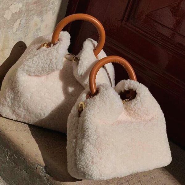 

evening bags autumn and winter wool bag imitation lamb commuter women's portable messenger