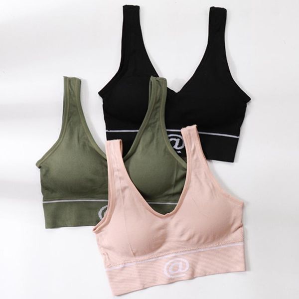 

women's seamless lace bra solid color cover sports yoga outfit