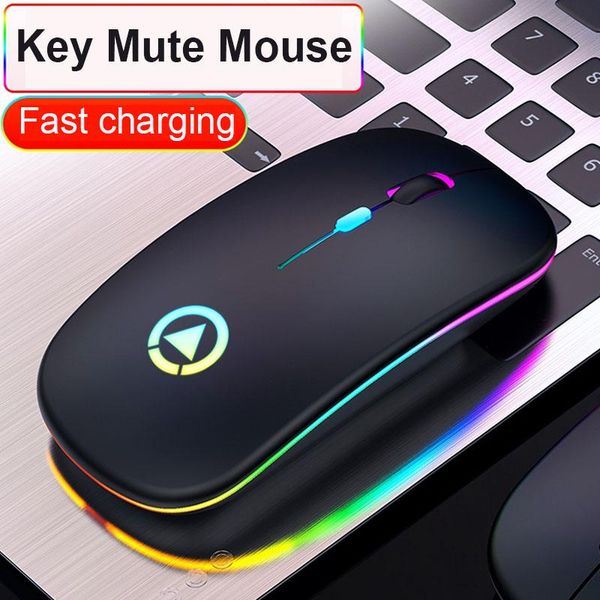 

mice bluetooth mouse usb wireless lapwith rgb led backlit silent rechargeable ergonomic