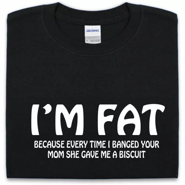 

i'm grasso perchÃ© t shirt s-xxl uomo da donna divertente, White;black