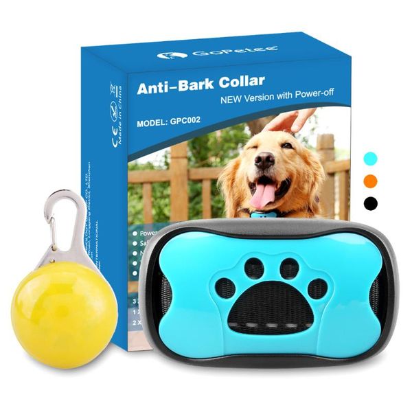

pet dog training collar waterproof rechargeable anti bark vibration sbarking collier chien lumineux #40 collars & leashes