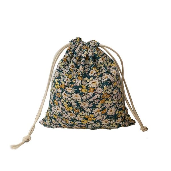 

storage bags candy cloth small size travel jewelry organizer drawstring pocket coins keys multistyles outdoor retro gift floral bag