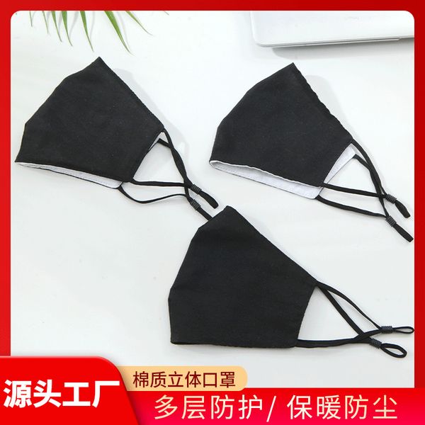 

and spring summer thin dust-proof breathable ear type black mask can be printed protective
