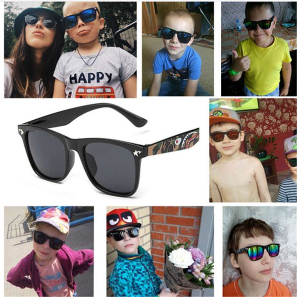 

cool baby boy girls kids fashion coating rilixes children sunglasses, Black