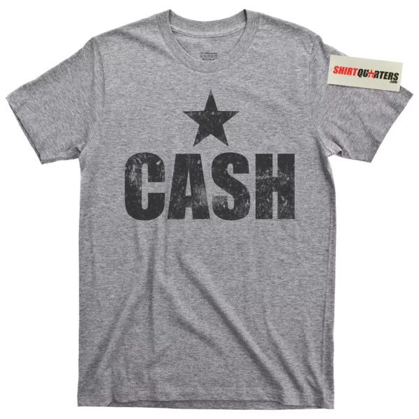

Johnny John R Cash Ring of Fire Walk the Line The Highwaymen blu ray Tee T Shirt, White;black