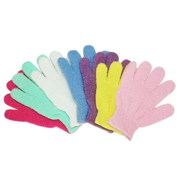 

bath shower gloves wash cloth scrubber exfoliating body spa glove 9 colors