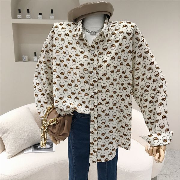 

sweaters spring summer 2021 fashion niche feminine design lapel shirt, White;black