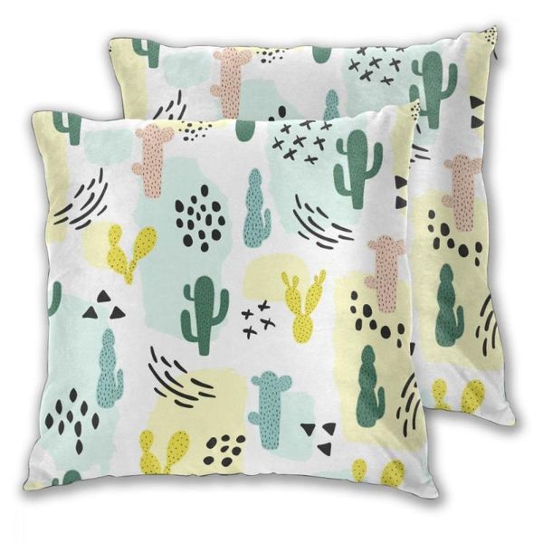 

pillow case abstract cactus polyester throw decorative pillowcases cover