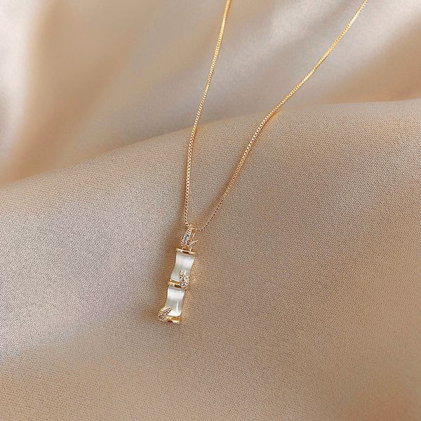 

xianlan465 delicate k gold ancient necklace female joker excessive cold personality web celebrity lock temperament contracted nich, Silver