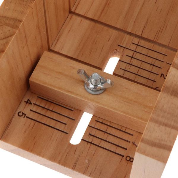 

craft tools multifunction wooden soap cutter loaf mould cutting for handmade making supplies, with 2 slots and scale mark