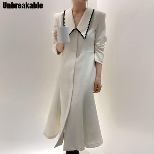 

casual dresses spring chic women autumn solid mermaid party dress long sleeve elegant slim waist vestidos 2021 temperament, Black;gray
