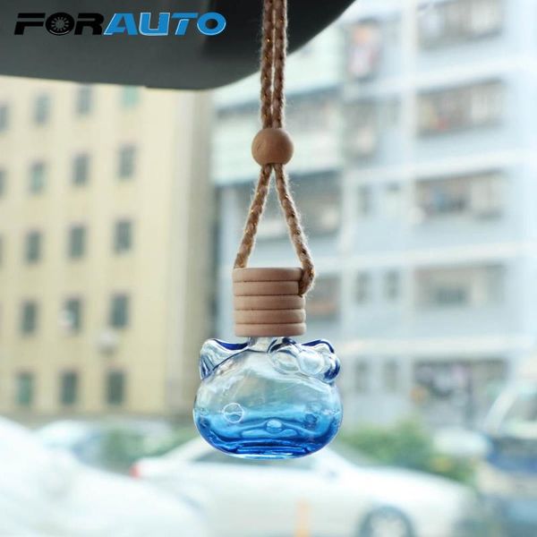 

car air freshener forauto perfume glass bottle hanging pendant for essential oils car-styling rear view mirror ornament
