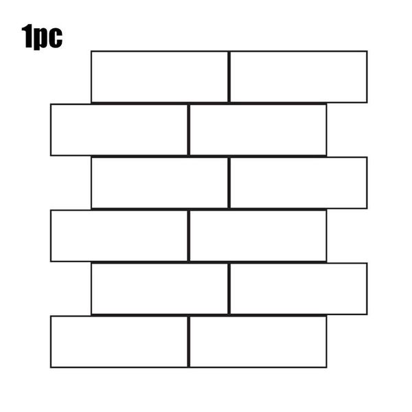 

wall stickers 1pc/10pcs 30*30cm sticker 3d se-lf-adhesive kitchen white tile bathroom mosaic peel