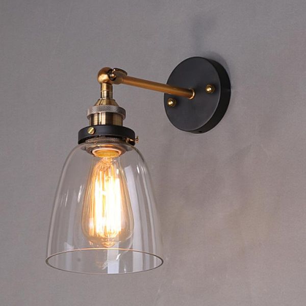 

wall lamps vintage glass lamp loft american style sconce corridor aisel bedside room light fixture industrial home deco indoor lampara