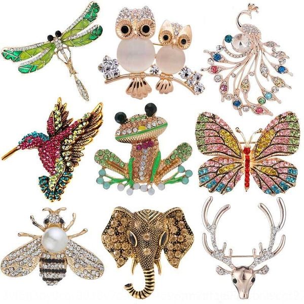 

bpi amashi clothing accessories frog es brooch owl deer s head bee brooch peacock accessory pinelephant butterfly pearl pin, Gray