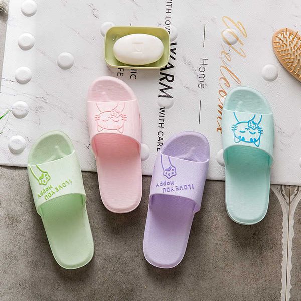 

home female summer indoor kitten couple l bathroom bath slippers deodorant, Black
