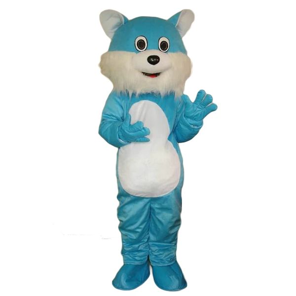 Costume della mascotte del gatto blu di Halloween di alta qualità Personalizza il personaggio del tema anime dei cartoni animati Taglia per adulti Vestito da esterno per la festa di compleanno di Natale