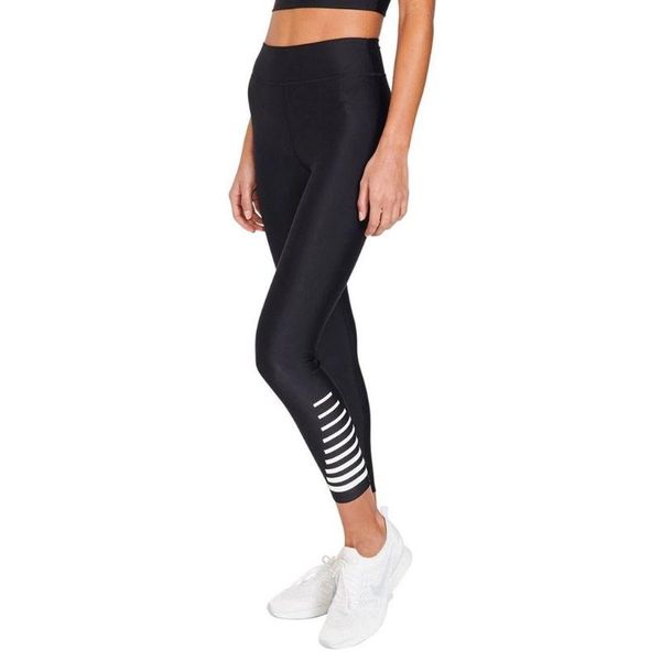 

yoga outfits women's high waist pants striped print stretch slim leggings legins fitness mujer ropa deportiva gym, White;red