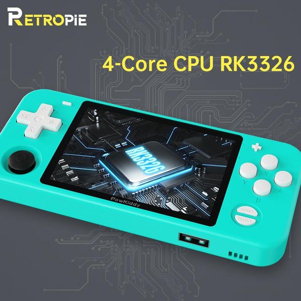 

rgb10pro 3.5 "full fit ips screen open source system handheld game console rk3326 chip 3500mah 3d rocker retropie games portable player