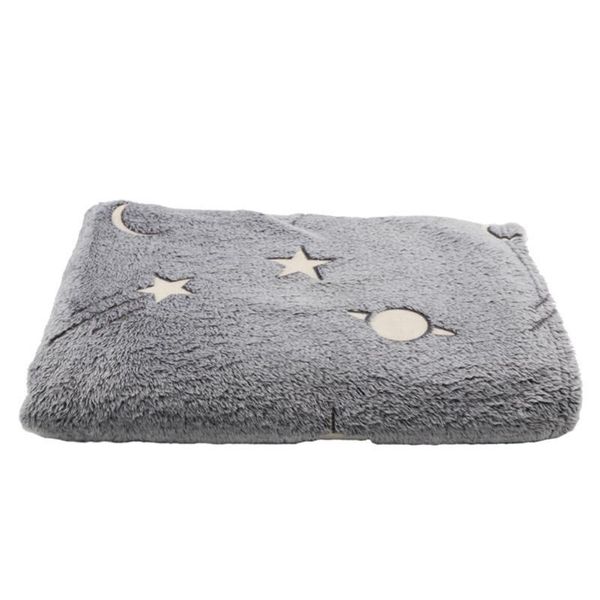 

blankets polyester fiber blanket stars moon plush furry throw winter warm sofa bedspread office siesta household