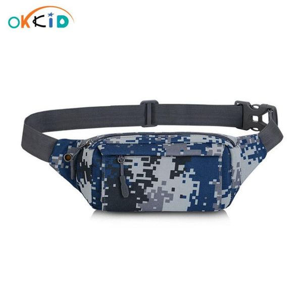 

female small waist bag women outdoor sport pack portable key phone camouflage mini travel with earphone jack bags