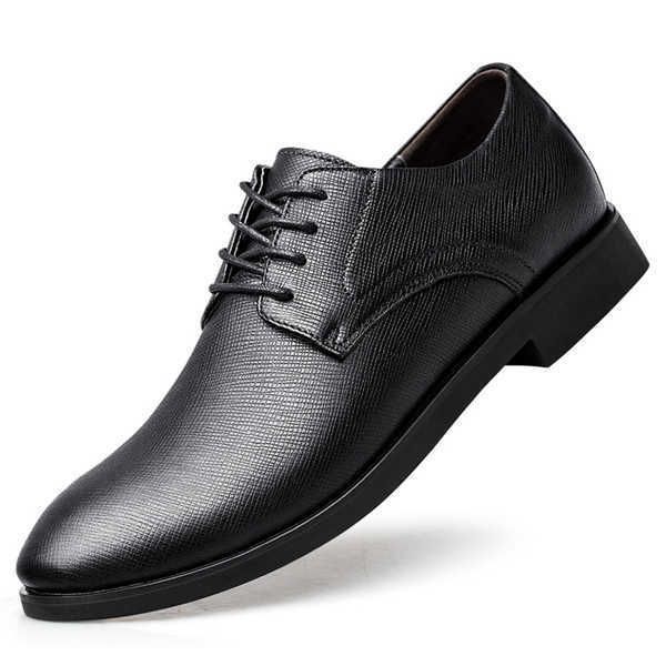 

tangzuo 6848 lace up leather shoes, , 38-46, black and brown