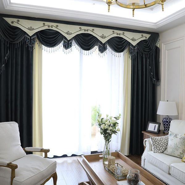 

curtain & drapes nordic velvet stitching curtains for living room european style solid color bedroom home decoration custom