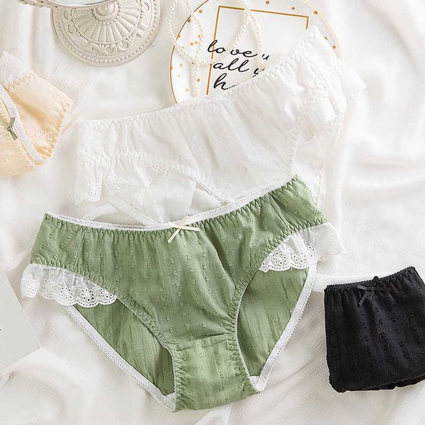 

briefs panties embroidered polka dot girls' in 2021, Black;white