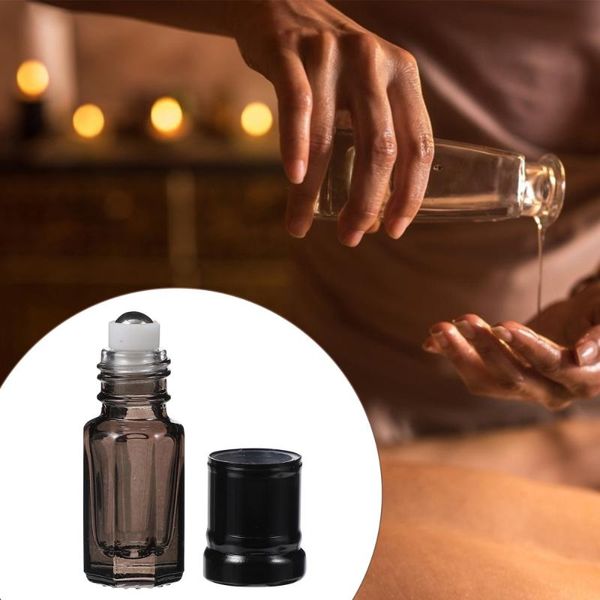 

storage bottles & jars 8pcs 3ml essential oil roll-on perfume glass roller