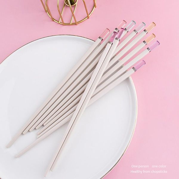 

chopsticks 1 pair japanese tableware tools stick alloy sushi sticks non-slip household kitchen utensils drop