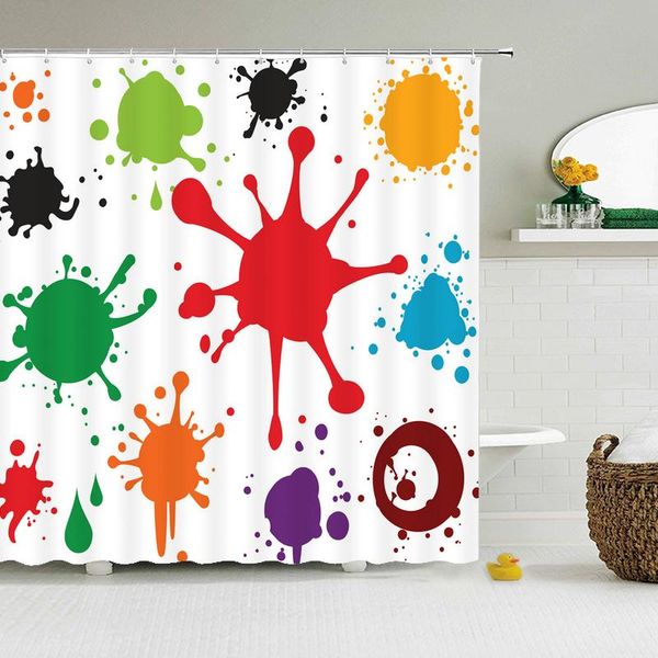 

shower curtains colorful flower plant waterproof curtain bath bathroom polyester cloth with hook home decoration