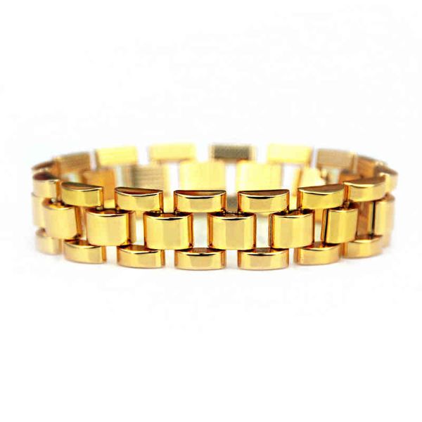 

selling hip hop smooth domineering men's bracelet watch chain personality bracelet, Black
