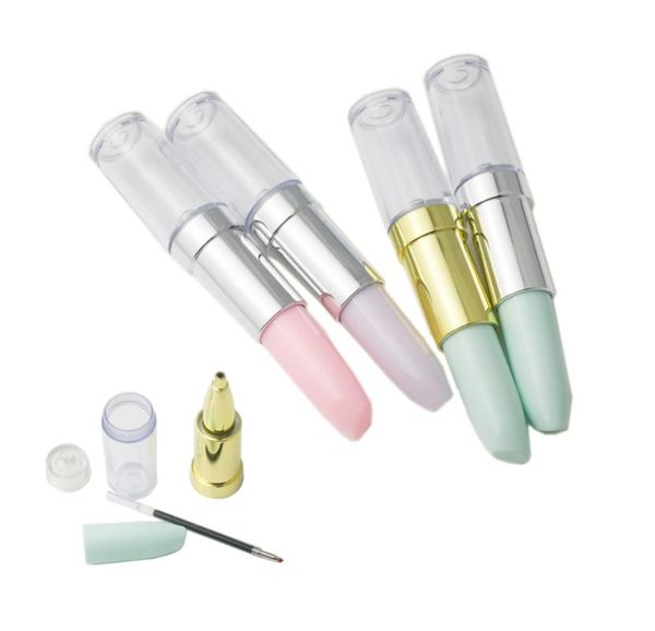

empty tube fashion lipstick gel pen sandpaper signature ballpoint pens, Blue;orange