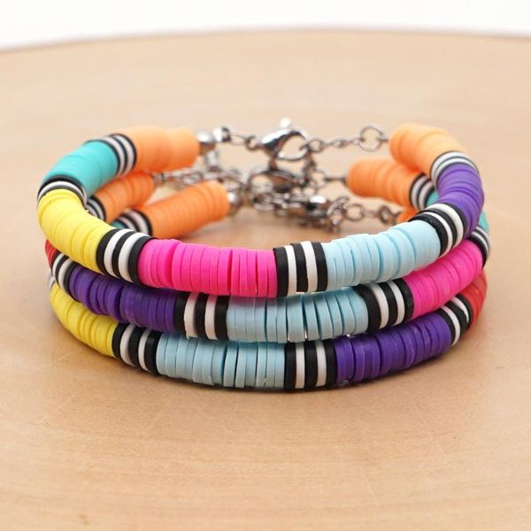 

jewelry findings clay beads bracelet mix color and design boho earring spacer disk wholesale charm bracelets, Golden;silver