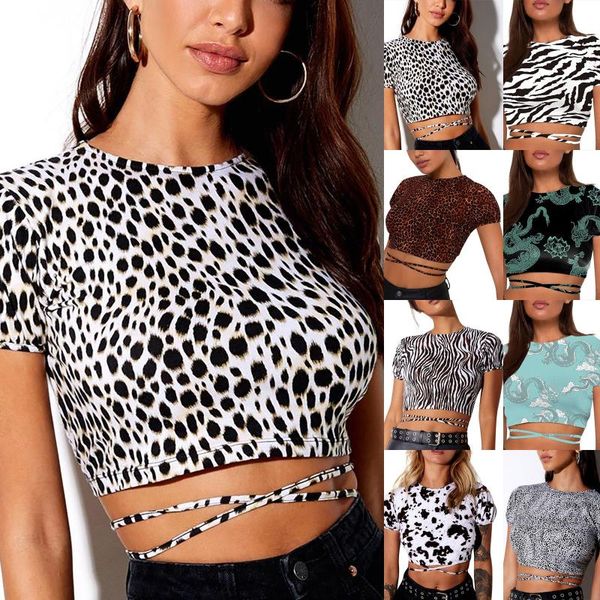 

vestidos mujer verano printed short sleeve o neck women's t-shirt, White