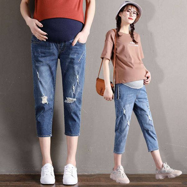 

women's summer loose large casual capris thin bottomed short pants, Blue