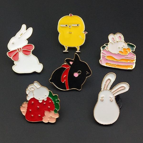 

pins, brooches cute animal enamel cartoon pins badges bags metal pin gifts for friend jewelry backpack jeans brooch diy clothes, Gray