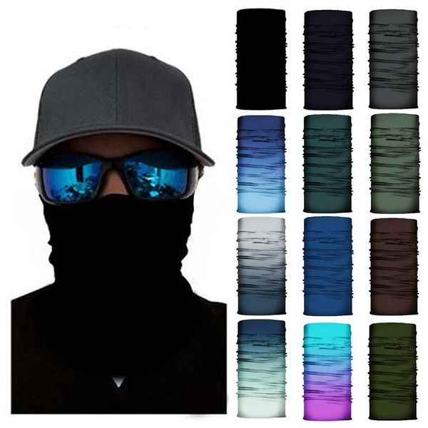 

cycling caps & masks mask ice silk scarf bandana anti-uv windproof neck gaiter cover hiking camping hunting running camouflage, Black