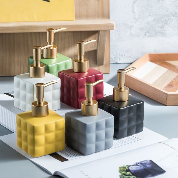 

fashion 220ml bath gel bottles cubic shape empty bottle of shower cream shampoo bathroom body cleaning tools