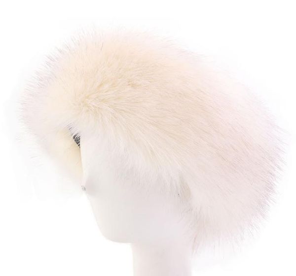 Fascia per capelli invernale da donna in pelliccia sintetica da donna, moda lussuosa, copricapo, paraorecchie in peluche, accessori per capelli