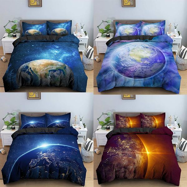 

bedding sets space print set cover with 1/2 pillowcases 100% polyester 14size