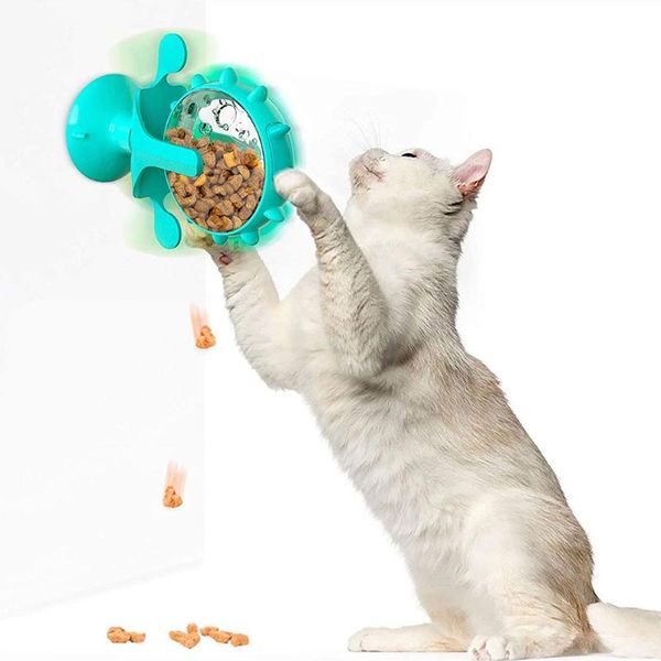 

cat toys leaking toy original treat funny interactive rotatable wheel 360 rotating for cats kitten dogs pet products accessories