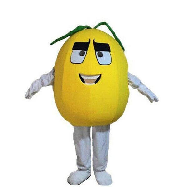 Halloween Lemon Mascot Traje de Alta Qualidade Dos Desenhos Animados Vegetal Plush Anime Tema Caráter Adulto Tamanho Natal Carnaval Carnaval Festa de Aniversário Vestido Ternos