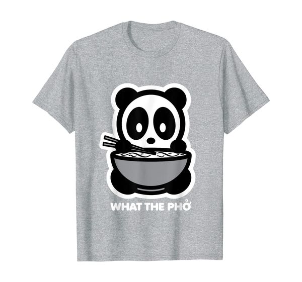

panda what the pho bambu bear ramen noodles funny cute food t-shirt, White;black