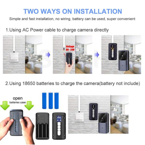 

doorbells 2021 doorbell smart home wireless phone door bell camera security video intercom 720p hd ir night vision for apartments