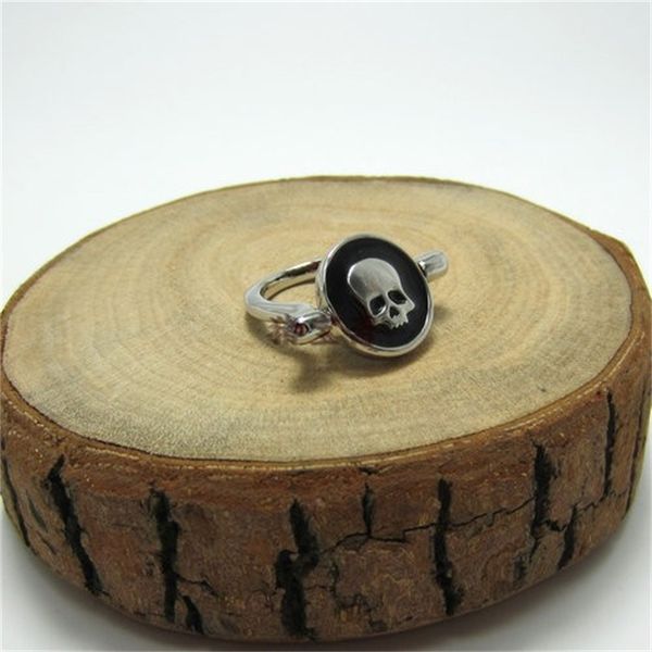 

transfer ring sier black white skeleton transfer ring -- d8001, Silver